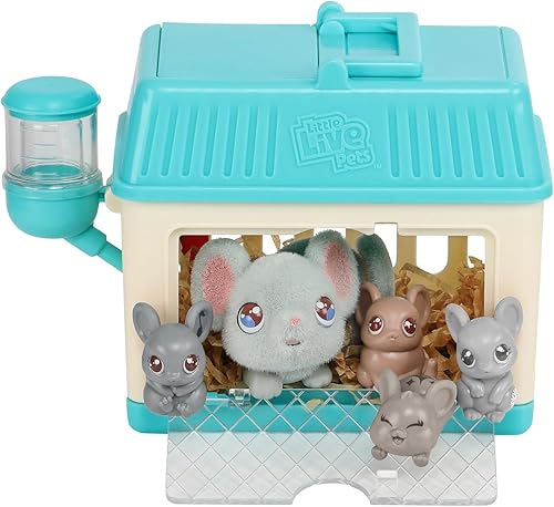 Miniatura 9 de Little Live Pets Set de Juguetes de Conejo Mama Surprise, Conejera de Animales Interactiva con 3 Bebés Sorpresa, Más de 20 Sonidos, Accesorios de