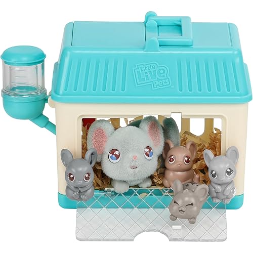 Little Live Pets Lil Mouse Toy Playset Pack, Mama Surprise Mouse Plush Family Collection, Interactive Easter Baby Girl Gifts, Toy for Kids 5+