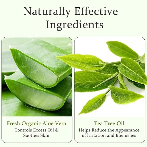 Miniatura 3 de Aloderma Gel orgánico de aloe vera para la piel + aceite de árbol de té, fabricado dentro de las 12 horas de la cosecha, gel de aloe vera puro