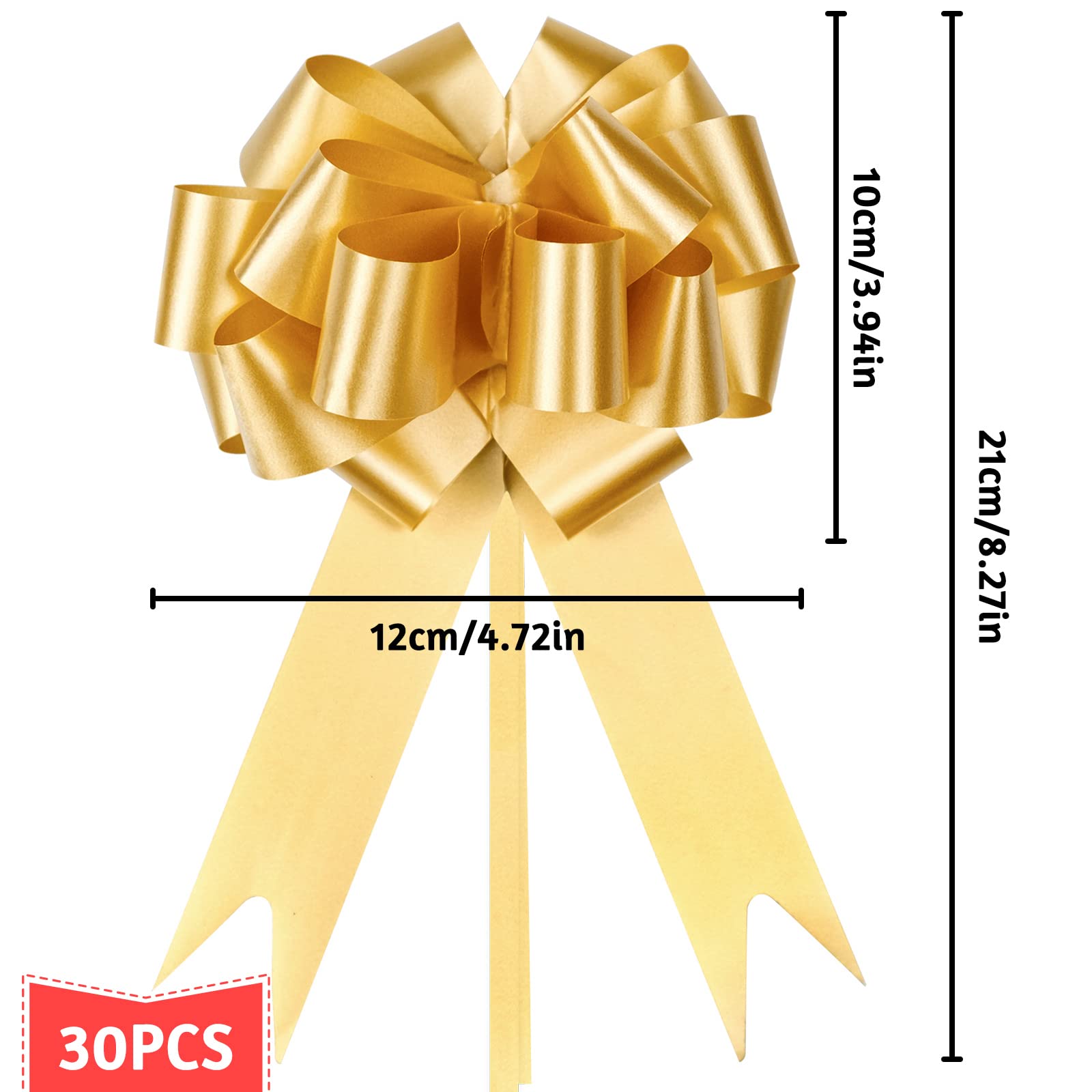 Cinta para Regalos 30 Piezas 21 cm Lazos Decorativos Navidad Bodas