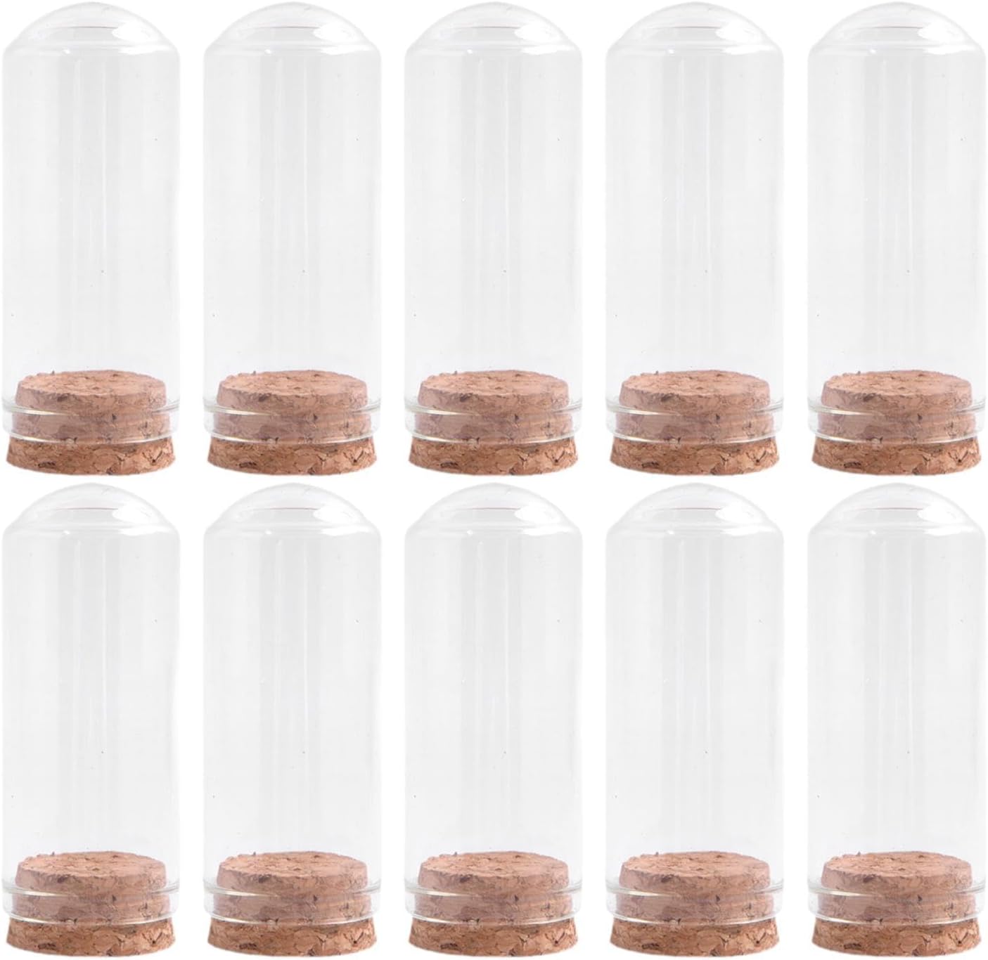 Enakshi® 10 Pieces Glass Domes Dustproof for Floral Arrangement Flower Storage Plants 30mmx70mm|Home & Garden | Kitchen, Dining & Bar | Kitchen Storage & Organization | Canisters & Jars