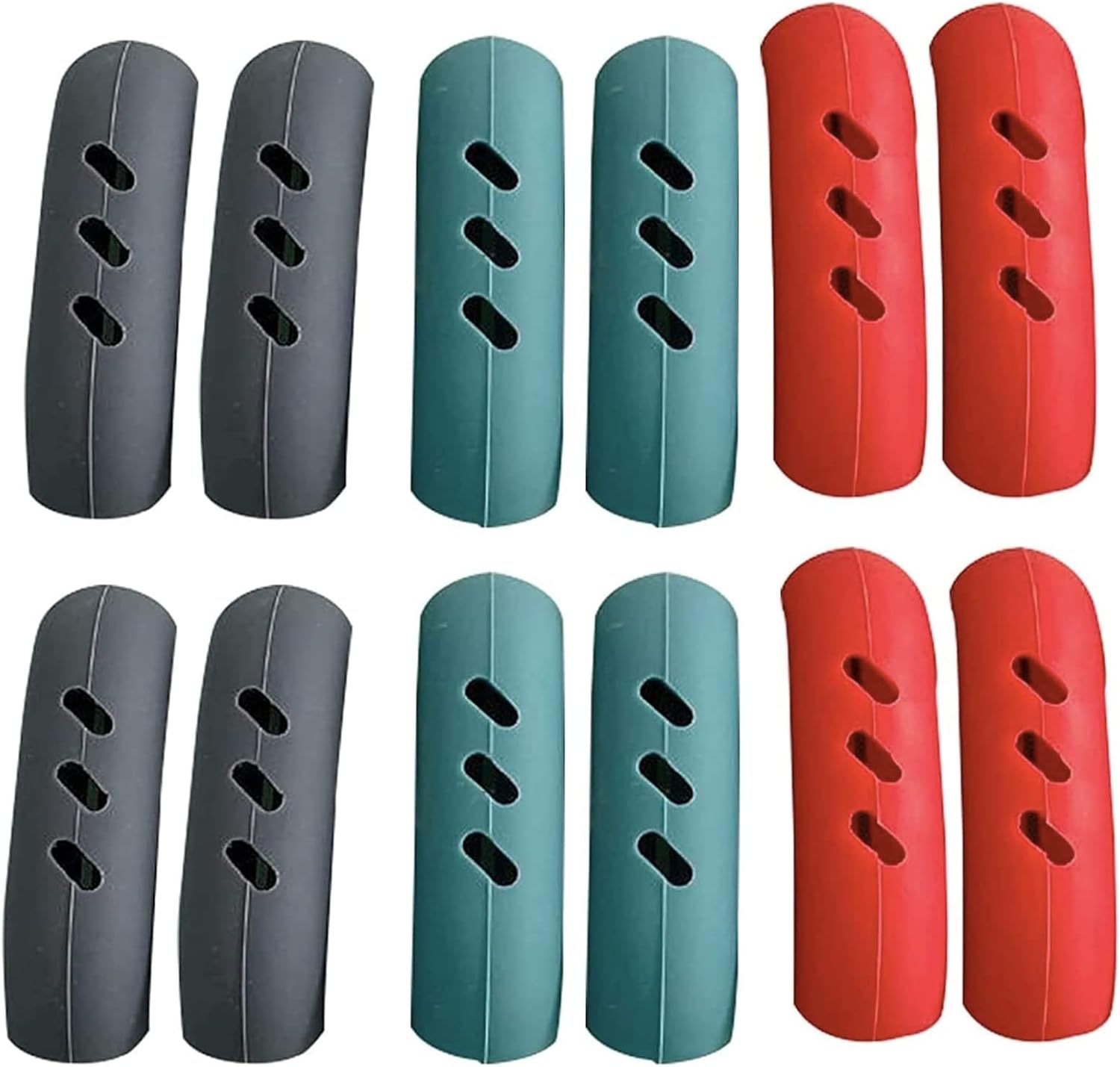 12Pcs Silicone Assist Handle Holder Grip, Cast Iron Skillet Handle