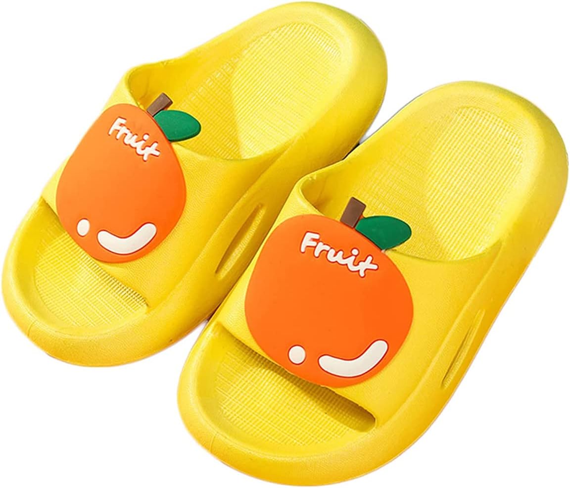JMYSDchild Shower Slippers, Toddler Fruit Bath Shower Slippers Kids Soft Slide Sandals Non-Slip Summer Beach Shoes for Beach Pool Water Shoes