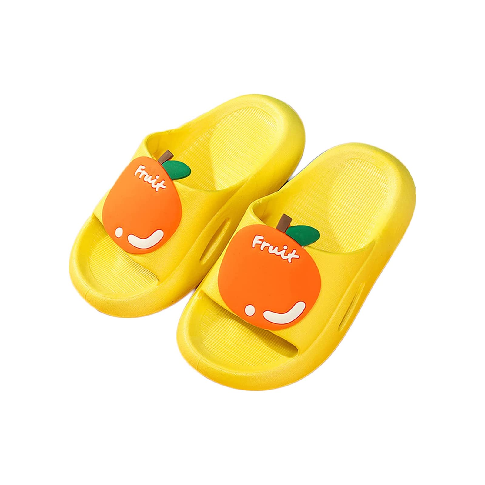 JMYSDchild Shower Slippers, Toddler Fruit Bath Shower Slippers Kids Soft Slide Sandals Non-Slip Summer Beach Shoes for Beach Pool Water Shoes