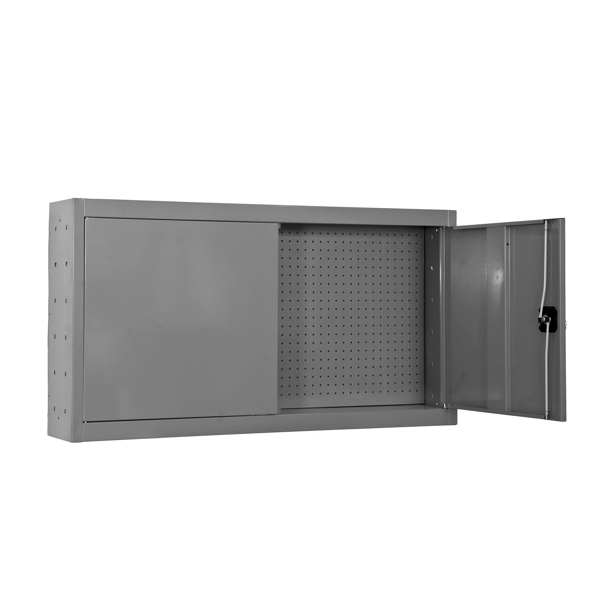 SimonRack Armario Metálico para Herramientas 550x900x275 mm - Cabinet Tool | Panel Perforado, Cerradura, Incluye 2 Llaves, Gris, Pintura anticorrosión