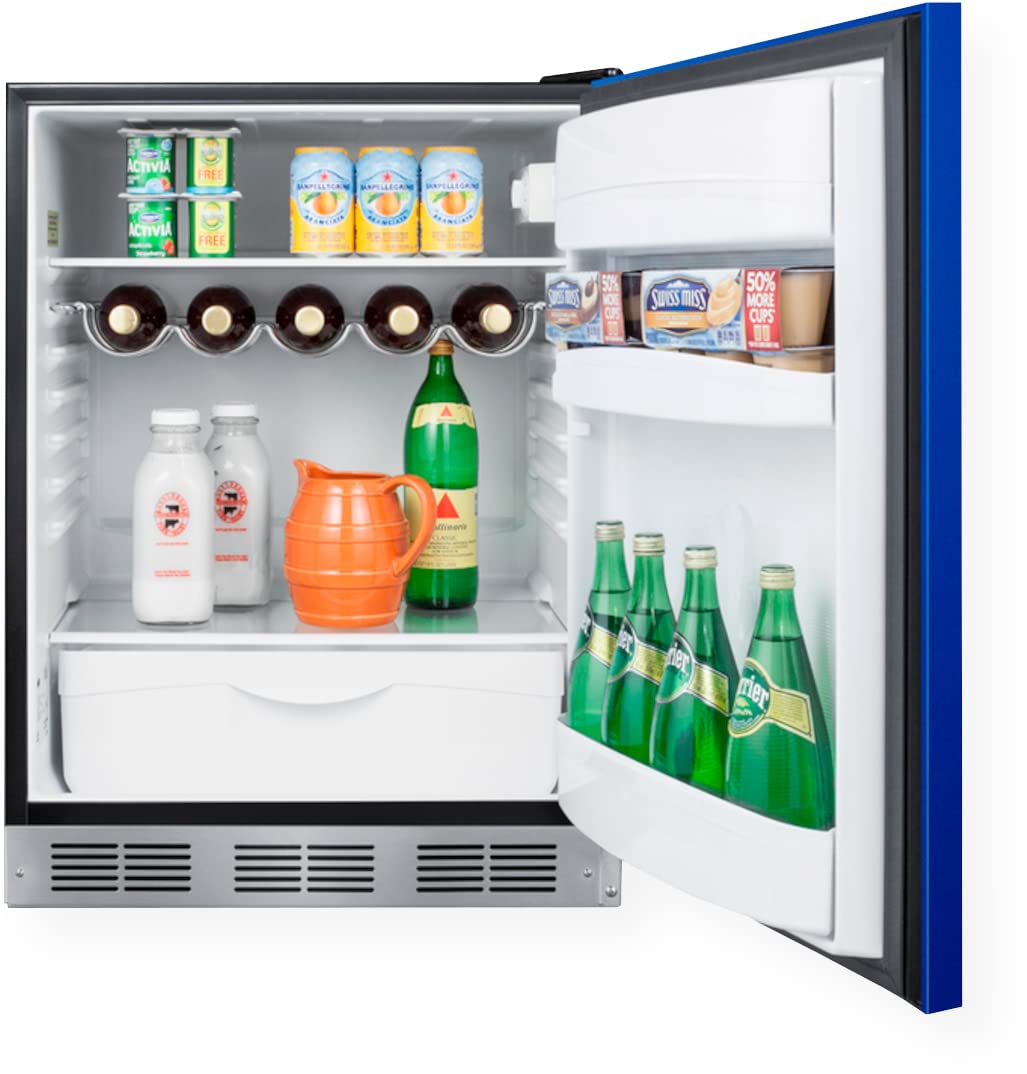 Summit 24" Refrigerator, ADA Compliant, Undercounter Fridge, 5.8 cu.ft. Capacity, ENERGY STAR, Blue- BAR631BKBADA on Fridge.com