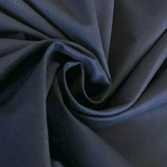 FT 94”/238cm Wide Polycotton Fabric by the Metre (Navy, 1m) | Fabric for Sheeting, Sewing, Dressmaking, Arts, Crafts, Curtains & DIY Projects