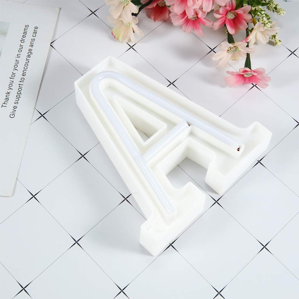 Newly Upgrade LED Neon Letter Lights Marquee Alphabet Light Up Letters with Remote Control,USB/Battery Powered Light Up Letters for Home Decoration Colourful (RC-T)