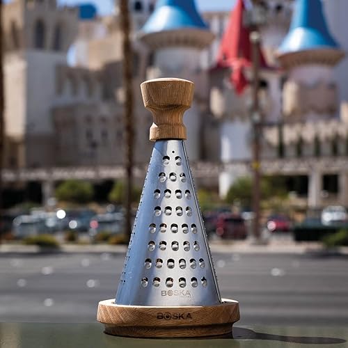 Miniatura 4 de Boska Rallador de mesa de acero inoxidable, ideal para queso, chocolate y verduras, trituradora multifuncional a prueba de óxido, escamas manual de