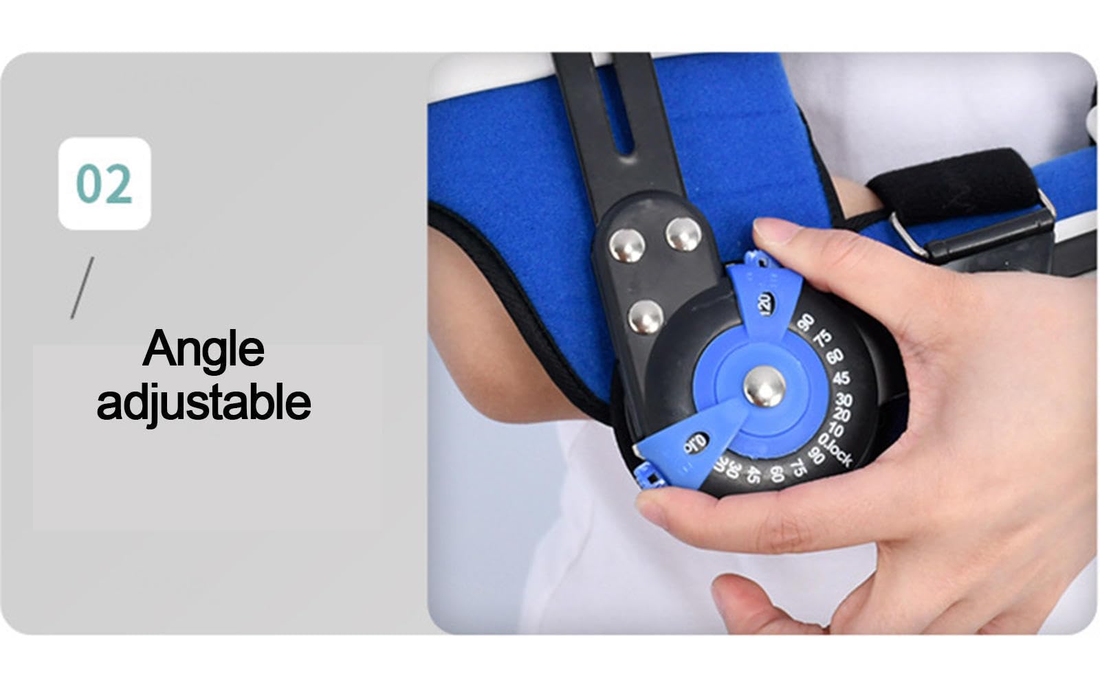 PopieL Staffa per Gomito Regolabile con Cerniera Rom, per Lesioni del Braccio Dell'arto Superiore, Stabilizzatore del Gomito per Fratture, Traumi, Fissazione,Upgrade-Left