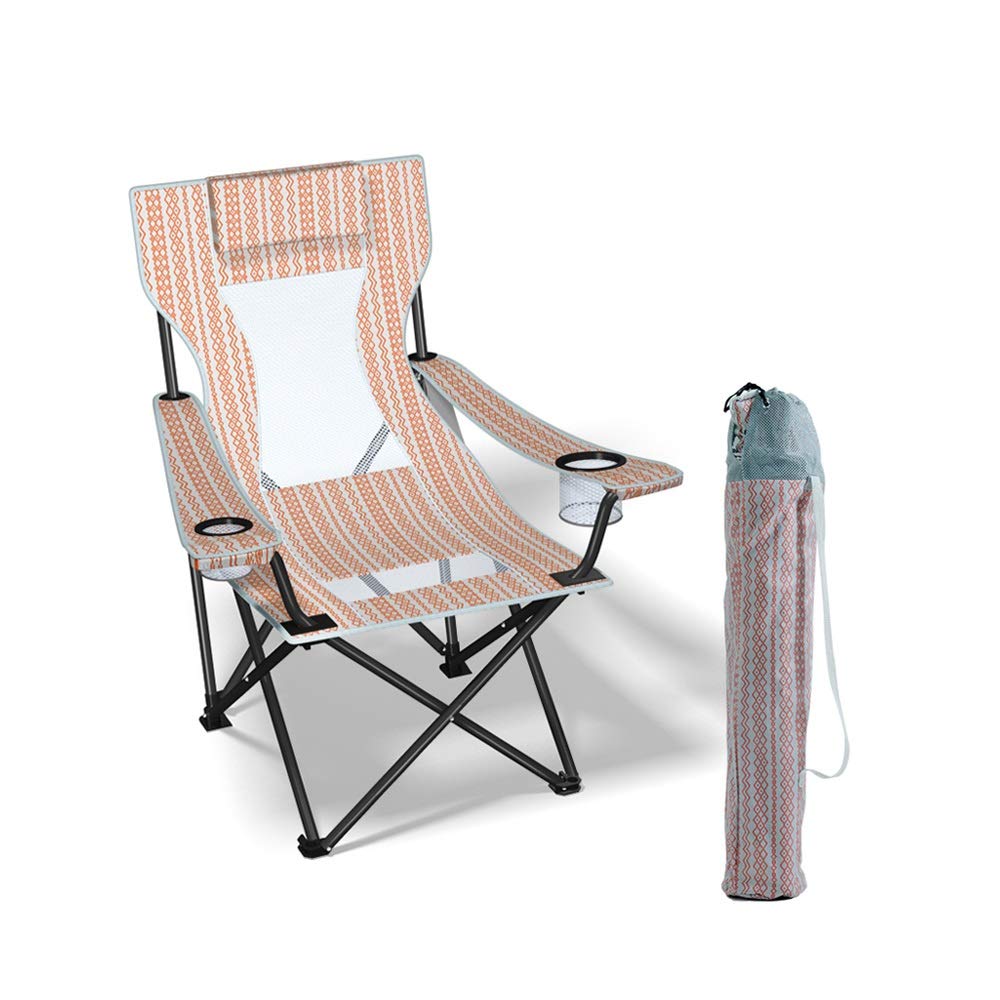 Chaise pliante inclinable avec ventilation augmentée pour camping et jardin ZXQZ