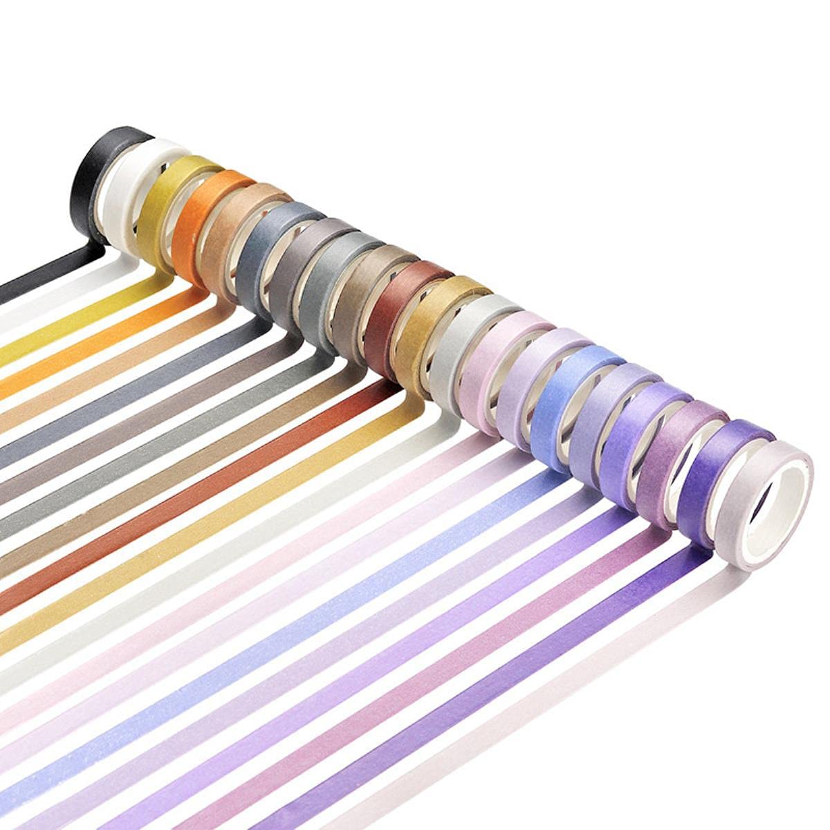 60 Pz/set Nastro Washi di Base Tinta Unita Arcobaleno Nastro Adesivo Decorativo Nastro Adesivo Scrapbook Diario Cancelleria-0.8cmX2m 100 rotoli, Cina