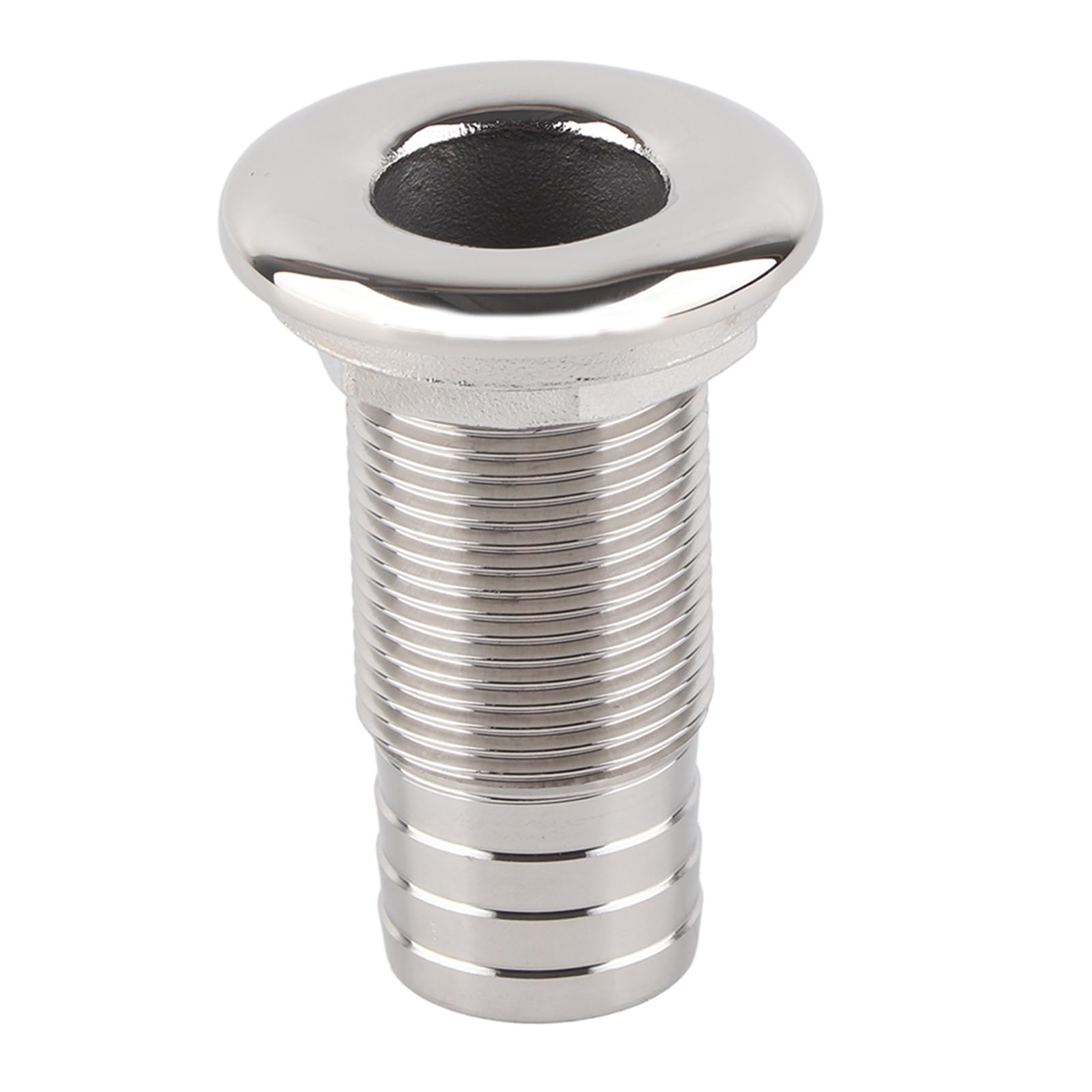 Buachois 316 Stainless Steel Marine Grade Drain Vent, Water Drain Plug for Boats Yachts, Heavy Duty Thru-Hull Yacht Fitting for Drainage Ventilation (MJS022-1〃)