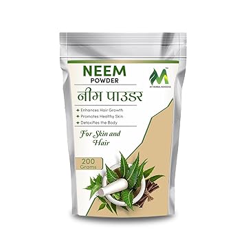 My Herbal Remedies Neem Powder for Face Pack (200 Grams), Skin & Hair | Anti-Pimple, Anti-Bacterial, Fight Dandruff | 100% Pure and Natural