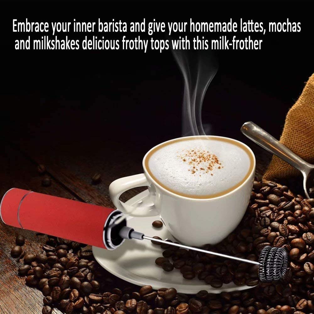 Leche Frother Handheld Electric Matcha Batido, Leche de Mano Frother Agitro Eléctrico y Mini Blender Mini Blender, Mano Frother Bebida Mezclador, Máquina Latche Favorador (Color : E)