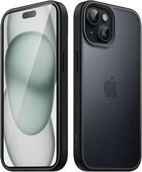 JETech Matte Case for iPhone 15 - Black