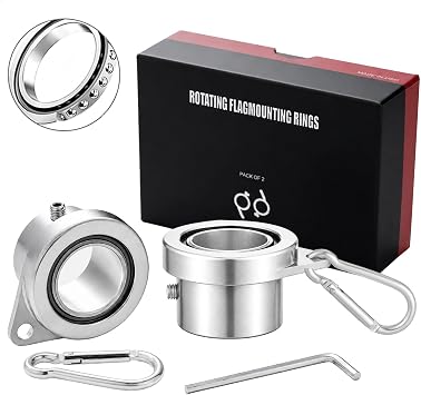 Aluminum Flag Pole Rings with Bearing for 0.75-1 inch Flagpole