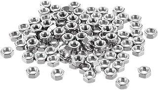 uxcell Hex Nuts, M5x0.8mm Metric Coarse Thread Hexagon Nut, Stainless Steel 304, Pack of 100