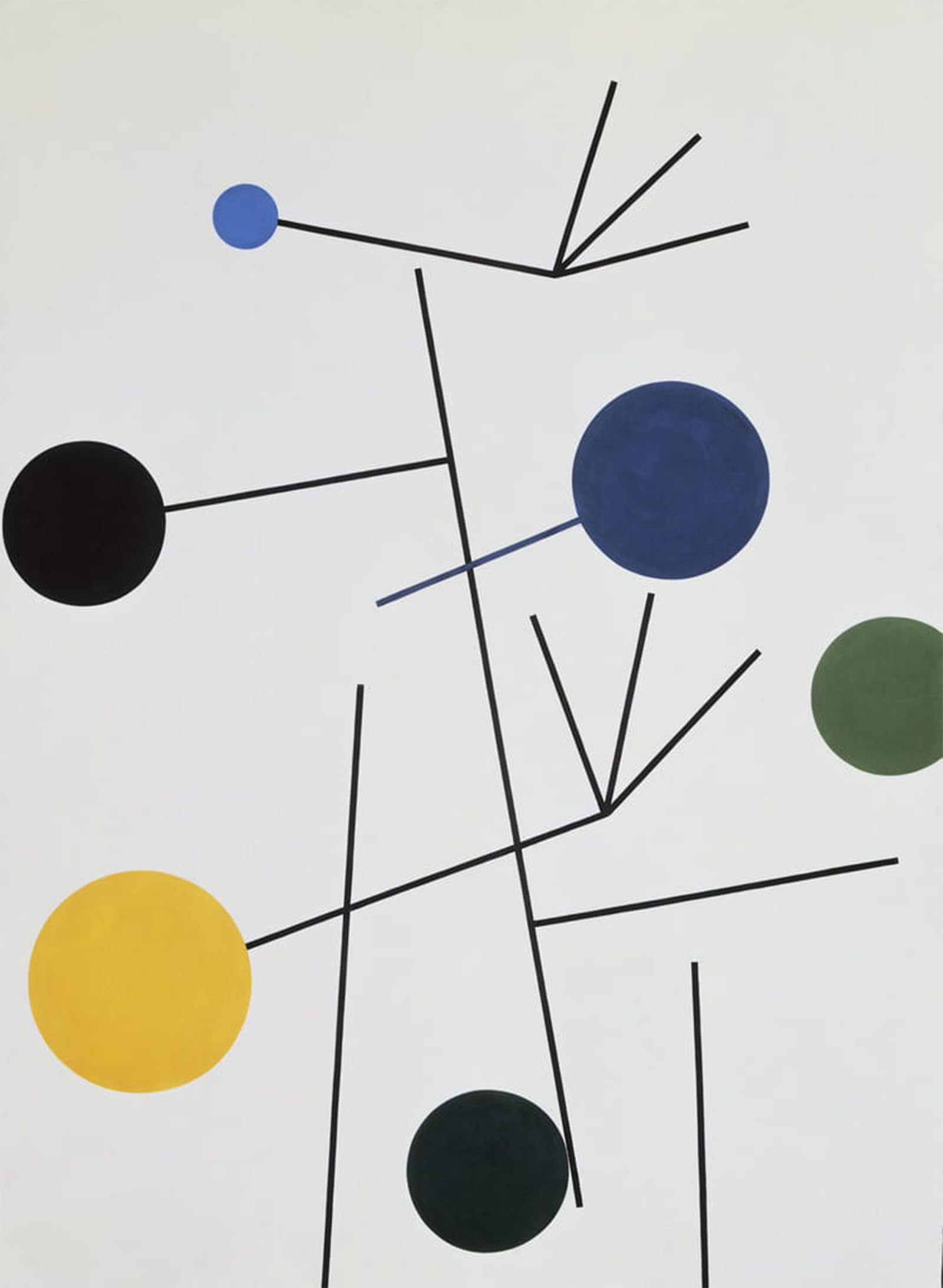 ARTXLXXBN Famous Print Painting Colorful Art Print Rising Falling Flying by Sophie Taeuber Arp Canvas Art Decorations for Home Decor 60x90cm