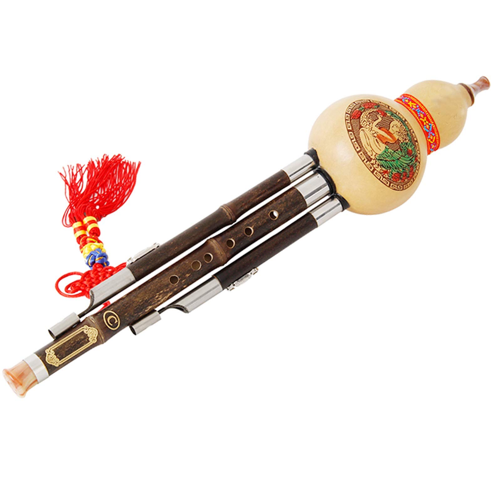 HCZKIUJY Hulusi,Chinese Traditional Instrument Gourd Flute (F Key)