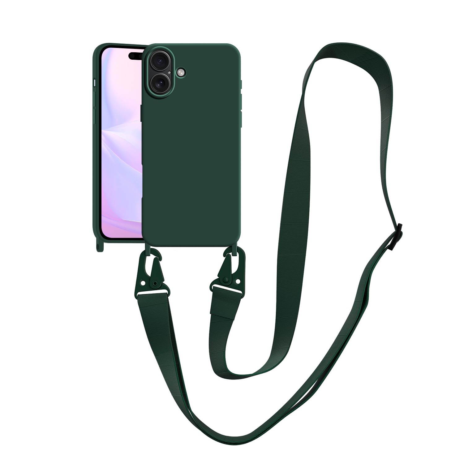 Coque iPhone 16e antichoc silicone sangle réglable anti-chute - 6