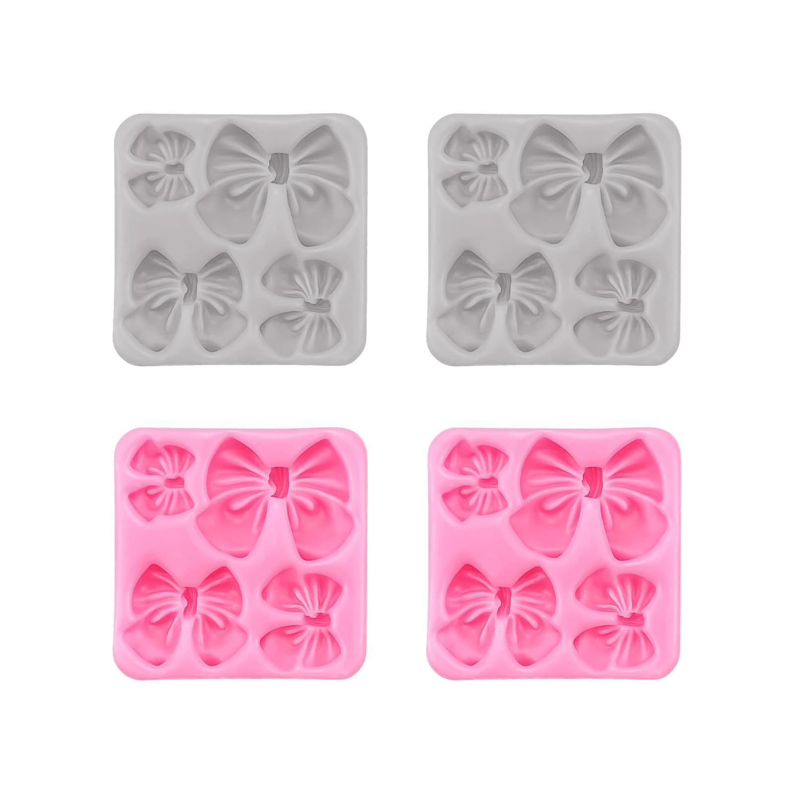 4 Pcs Bumble Bee Silicone Molds Kit with Honeycomb, Bee and Sunflower, Fondant, Chocolate, Cupcake, Cake Decorating, Candy Molds(Pink)