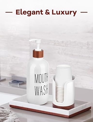 Miniatura 7 de Dispensador de tazas de baño, soporte pequeño para tazas de baño Dixie de 3 onzas, tazas de enjuague bucal, dispensador de tazas de 3 4 onzas,