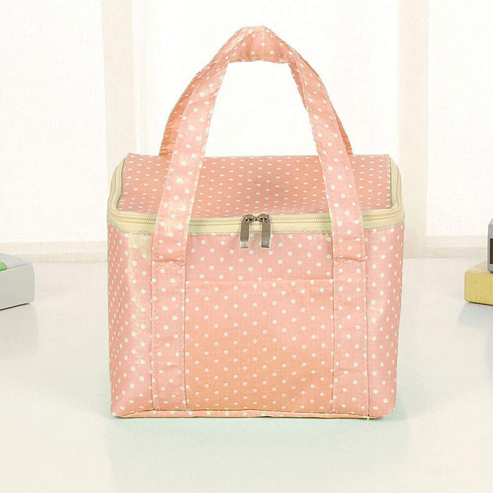 Bolsa de Almuerzo, Bolsos para la Comida para Mujer, Bolsa de Transporte de Lona fría aislada, Bolsa de Almuerzo térmica portátil, Bolsas más Frescas para Mujer