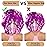 3PCS Extra Large Satin Bonnets for Sleeping, Hair Bonnets for Black Women Braids Curly Hair, E