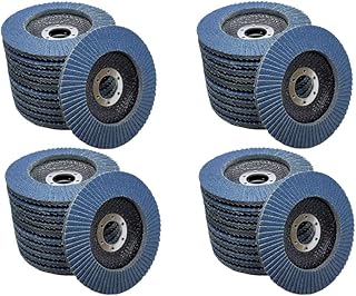 40PACK - 4 1/2", Zirconia Flap Discs, Assorted Grit [40Grit(x10), 60Grit(x10), 80Grit(x10), 120#(x10)], for Angle Grinder Sanding Discs, Grinding Wheels for Stainless Steel/Metal, T29