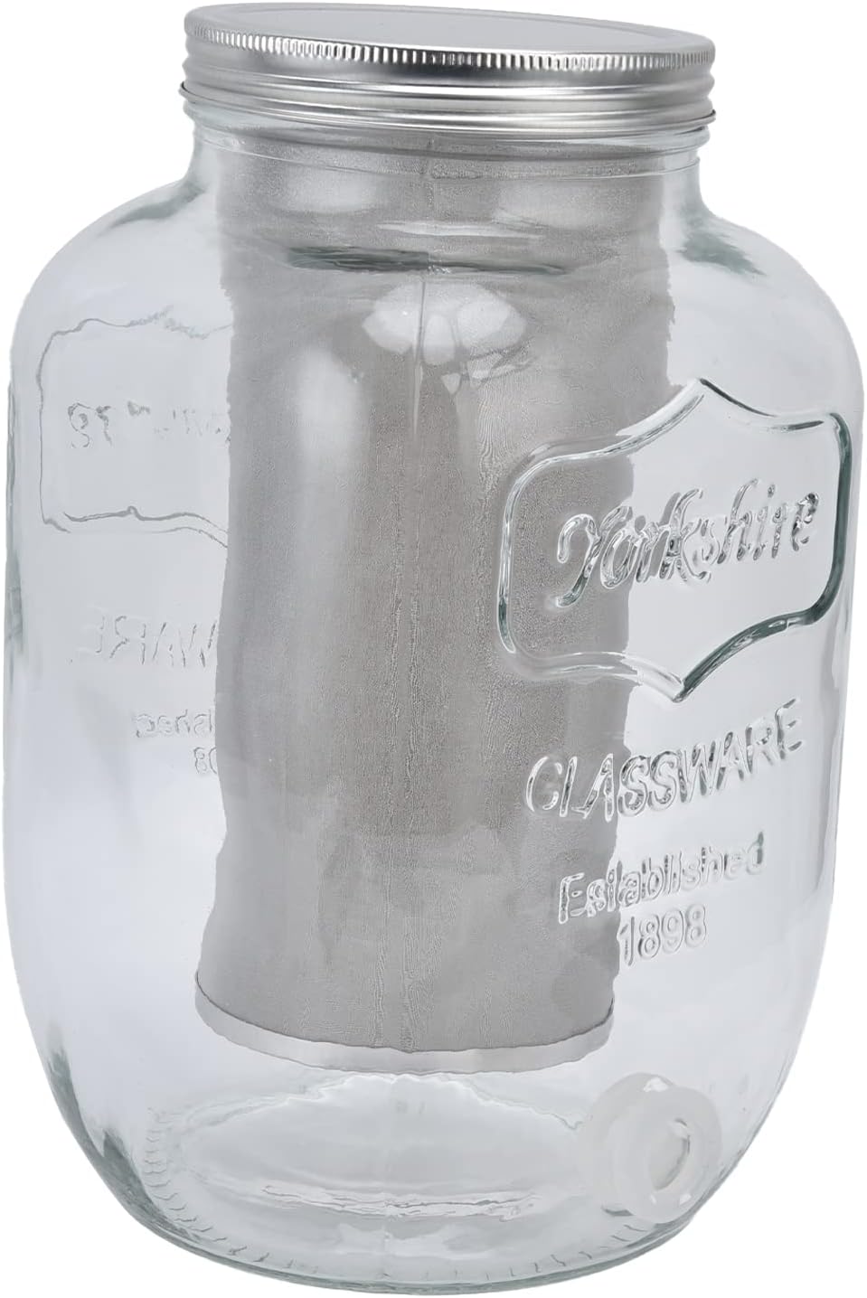 Semme 4L Retro Cold Brew Coffee Maker with Tap and for Iced Coffee At Home or Restaurant