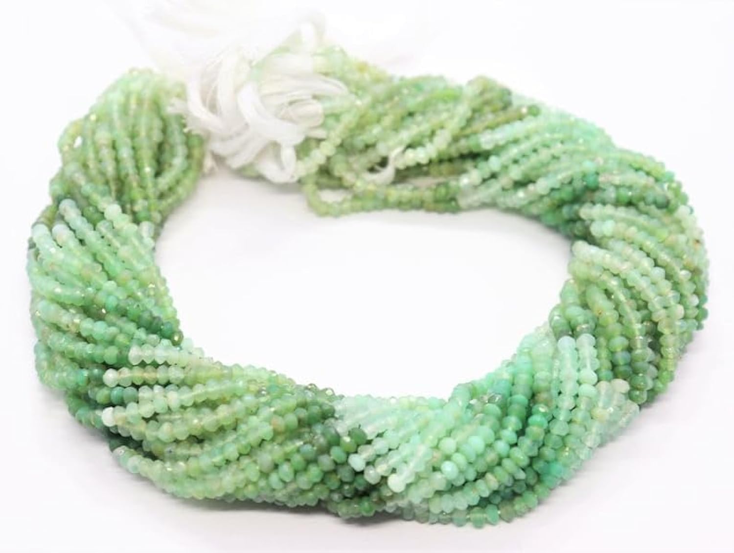 Chrysoprase naturelle perles à facettes 4mm sans défaut pour enfilage facile