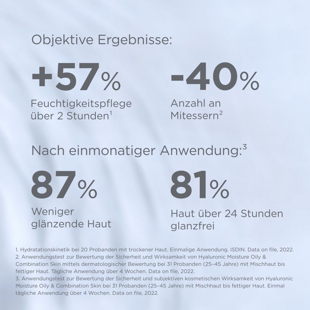 ISDIN ISDINCEUTICS Hyaluronic Moisture Oily and Combination Skin, leichte, feuchtigkeitsspendende Gesichtscreme mit Hyaluronsäure speziell für fettige Haut und Mischhaut, 50g