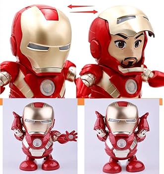 ダンスヒーロー スパイダーマン アイアンマン セット アイアンマン スパイダーマン ロボットのled音楽フラッシュ