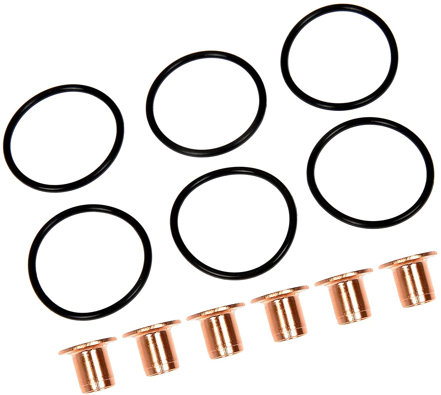 Injector O-Ring Kit, 6x 3347939, 6x 2872717, Rubber, Automotive Fuel Injector Seal Kits, O-Rings, 1 Count