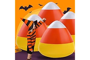 Meooeck 4 Pcs Outdoor Inflatable Candy Corn Balls for Halloween Party