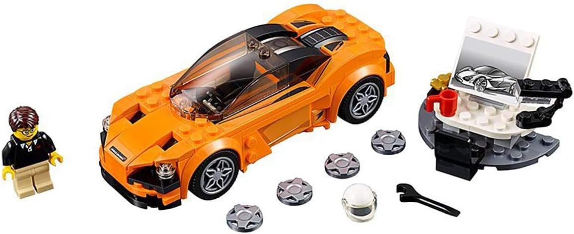 Speed Champions 6175271 75880 Speed Champions McLaren 720S Building Toy (161 Piece), Orange/Black, Multi