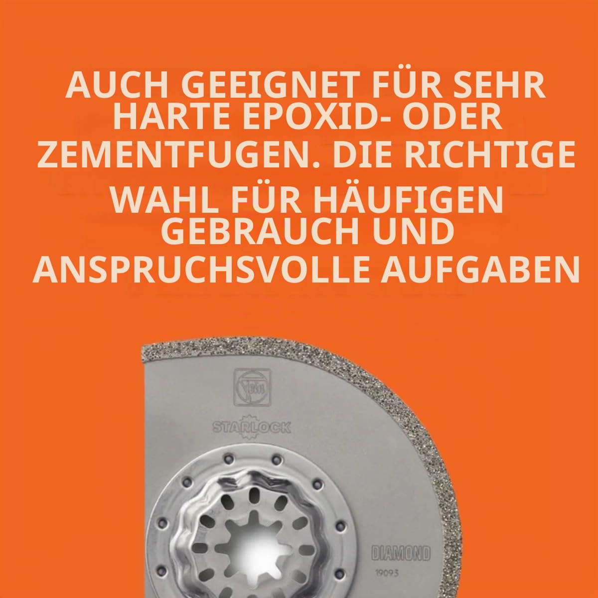 FEIN Diamant Sägeblatt Ø 90 mm, Ve. 1 St., Aufnahme Starlock, segmentiert, Schnittbreite ca. 2,2 mm., zum Austrennen von Marmor-, Epoxidharz- und Trassfugen