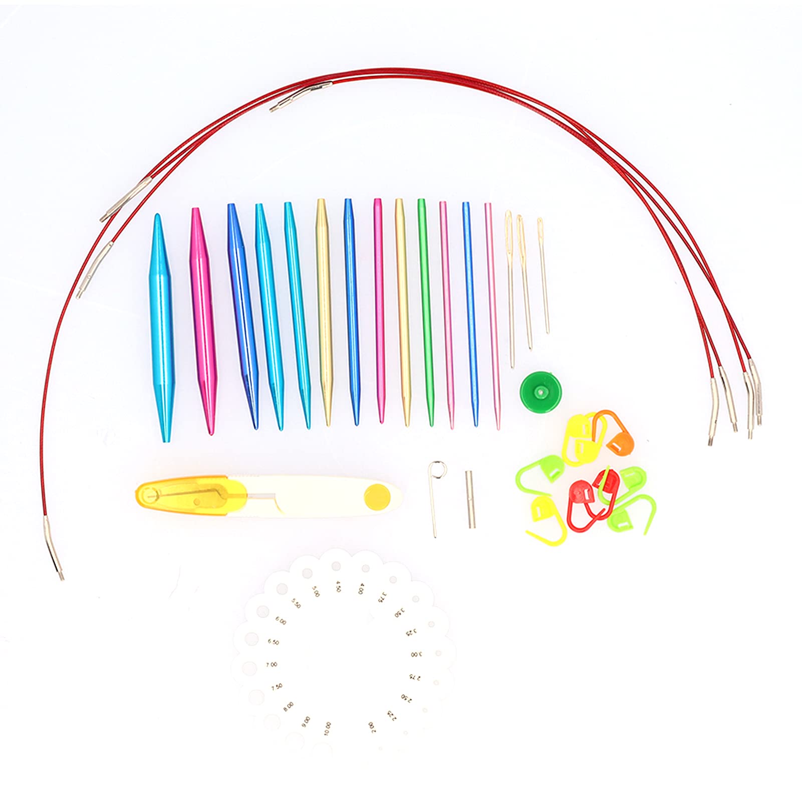 Holigie Juego de agujas para suéter, herramientas de tejer, kits de hilo para tejer, suministros de bricolaje, accesorios de arte manual, herramientas de arte para manualidades,