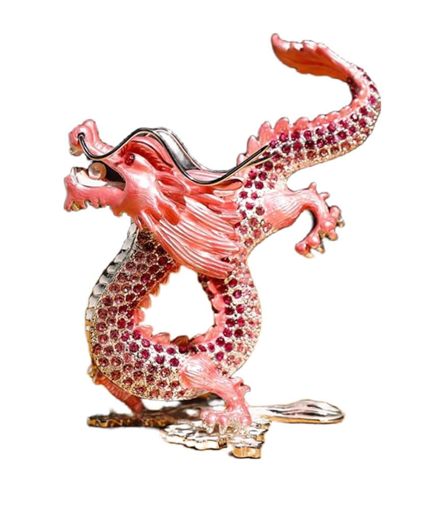 Amazon.co.jp: 龍の置物 龍神様 昇運金龍 装飾置物 クリスタル