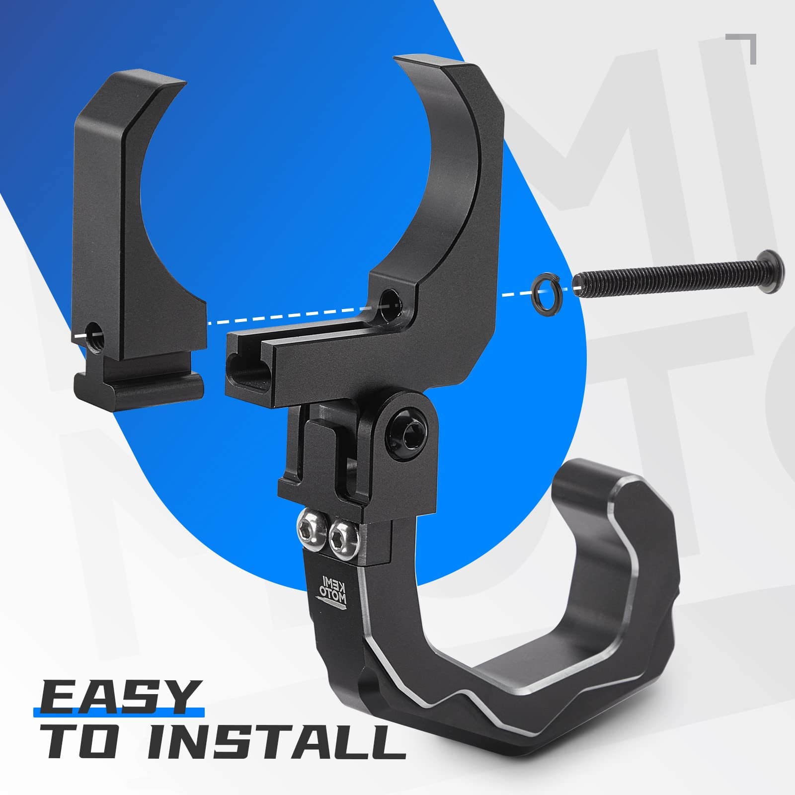 KEMIMOTO Gancio per casco Roll Cage adatto a roll bar da 4,1 a 5,1 cm, in alluminio resistente, per casco auricolare, compatibile con Polaris RZR Ranger, Can Am X3, Kawasaki Teryx, Rhino Wolverine