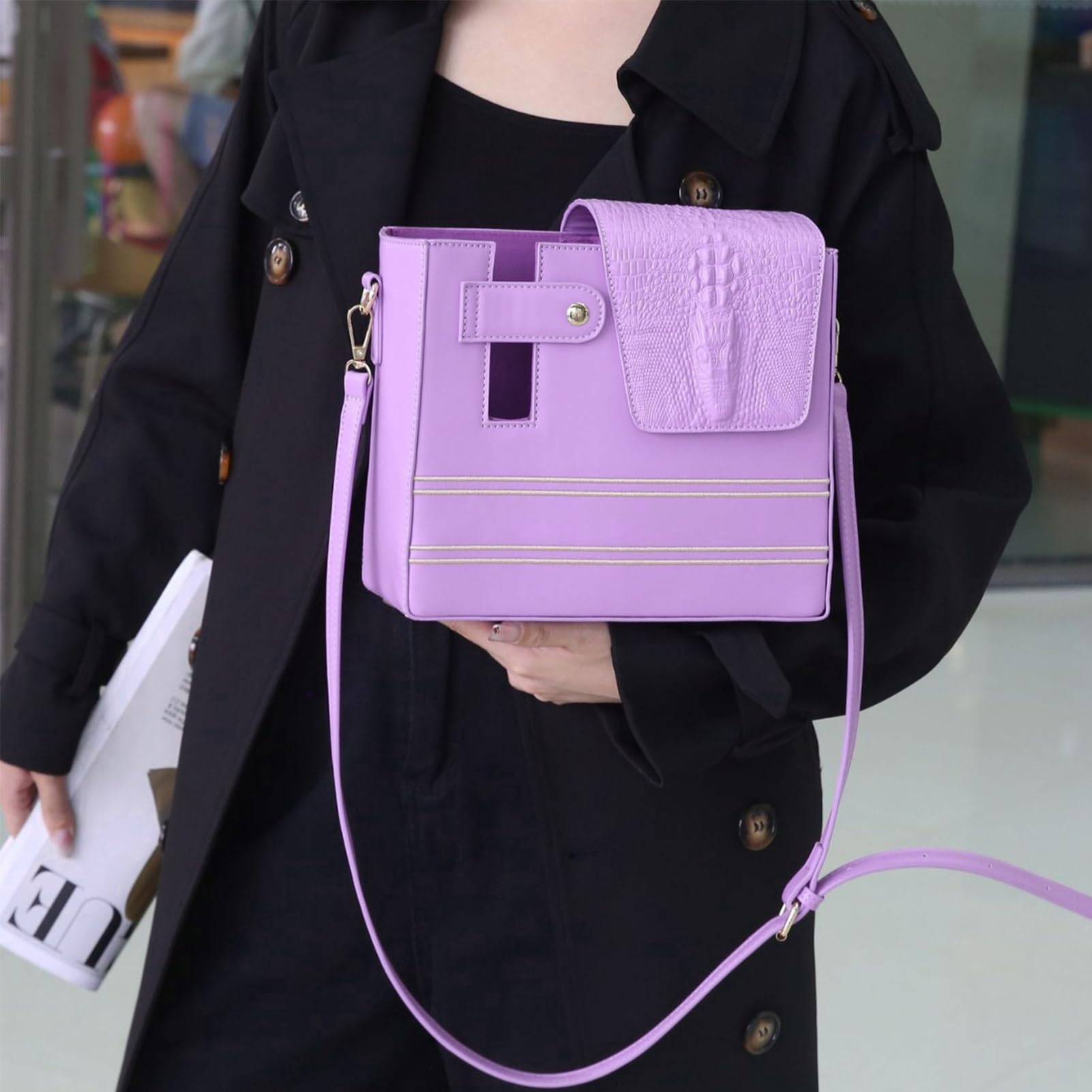 Borsa con portabicchieri, tracolla impermeabile, borsa a tracolla portatile, tasche multiple per donne, sport all'aria aperta, passeggiate, escursioni, viaggi, pendolari, campeggio, ciclismo
