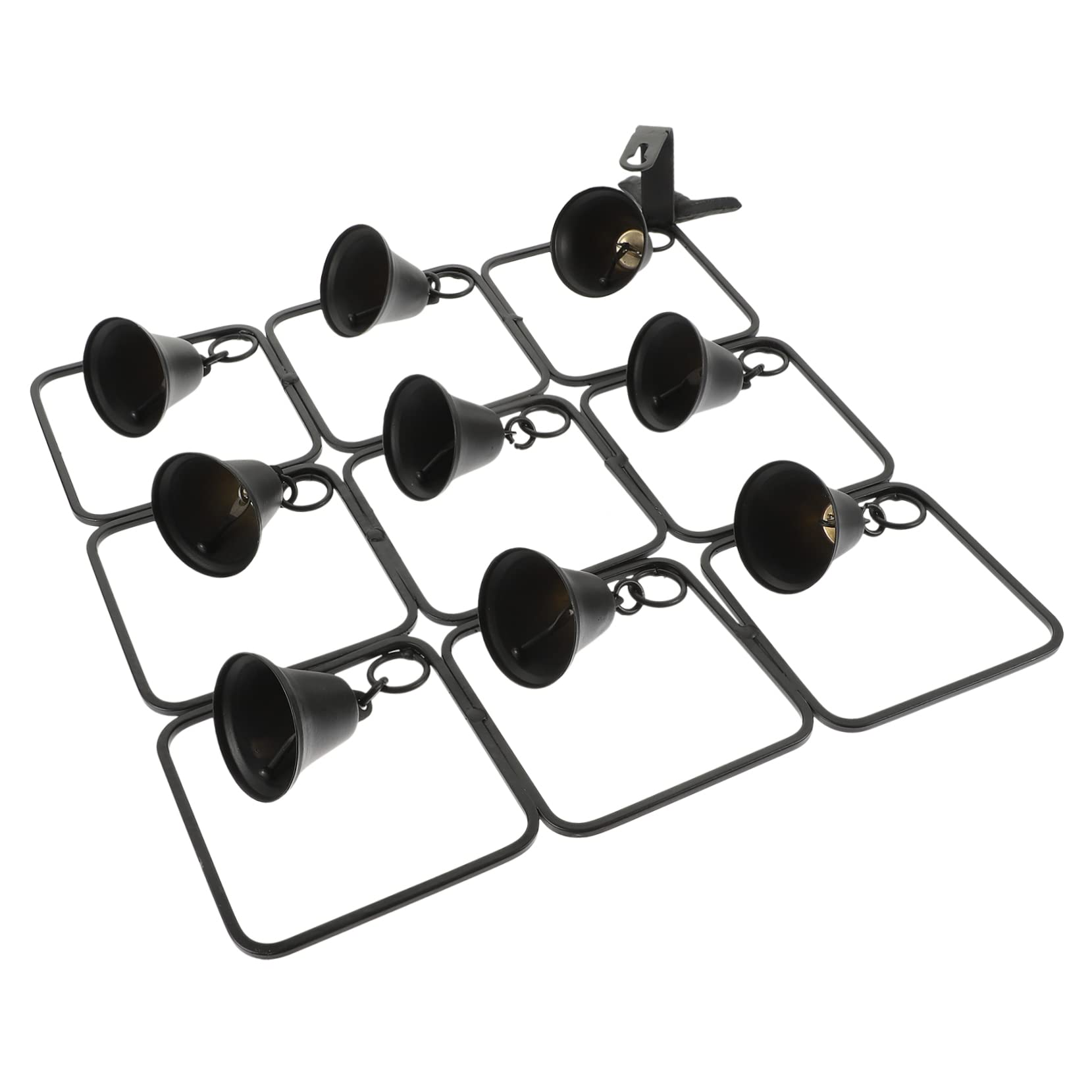 Carillon Éolien Suspendu en Fer Noir Style Rétro pour Balcon