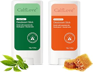 Joyeee Deodorant Women Aluminum Free, Aluminum Free Deodorant for Women Clear Gel with Tea Tree and Honey Almond Essential Oil, Skin Safe, Smell Great, 0.5 Ounce, 2 Pack