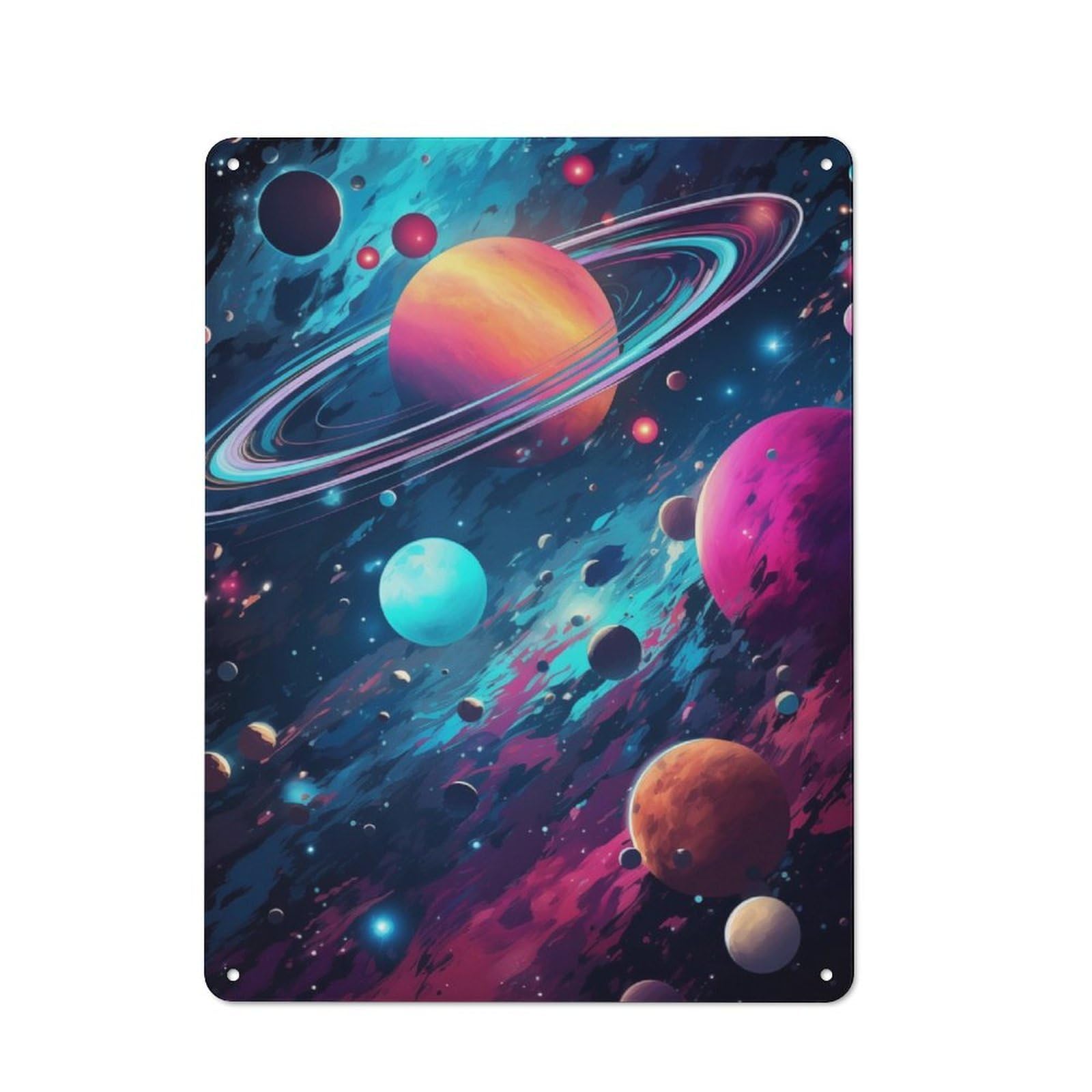 Junmoney Space Fantasy Retro Metal Wall Sign 40X30cm With For Garage Wall, Suited To Garage Decor Collectors