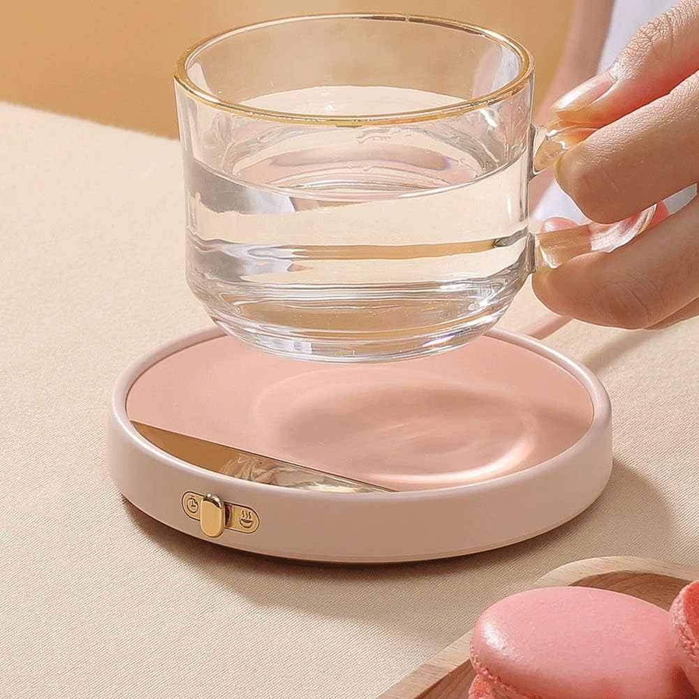 Mug Warmer for Desk Wax Candle Warmer Plate Mug Warmer with Automatic Shut Off for Coffee Milk Tea Water Christmas/Birthday Gift Heater