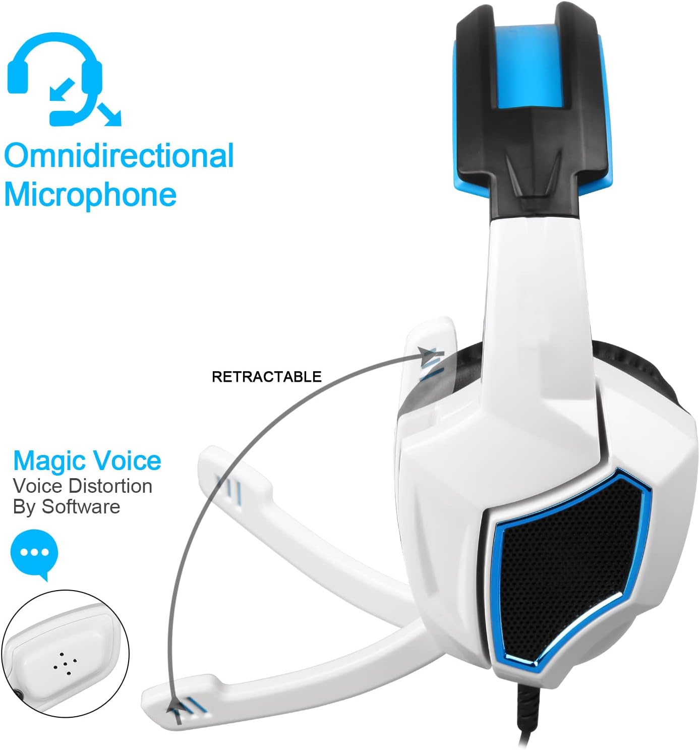 Anivia PC Computer Headset, Headphones with Microphone Stereo Surround for PC MAC Laptop, Noise Cancelling Over Ear Wired Headset with Soft Memory Earmuffs, Compatible with Switch Nintendo PC Laptop