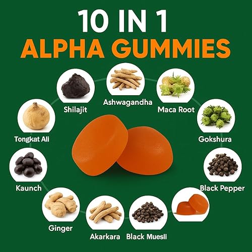 Miniatura 4 de True Alpha Gummies 10 en 1, 4000 mg Himalayan Alpha Shilajit gomitas para impulso de energía y apoyo inmunológico, con Ashwagandha, Gokshura, ácido