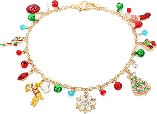 Christmas Bag Charms Handbags Purse Chain Charms Xmas Jingle Bell Snowflake Bag Accessories Pant Chains for Decoration Christmas Gift Pendant for Women Girls