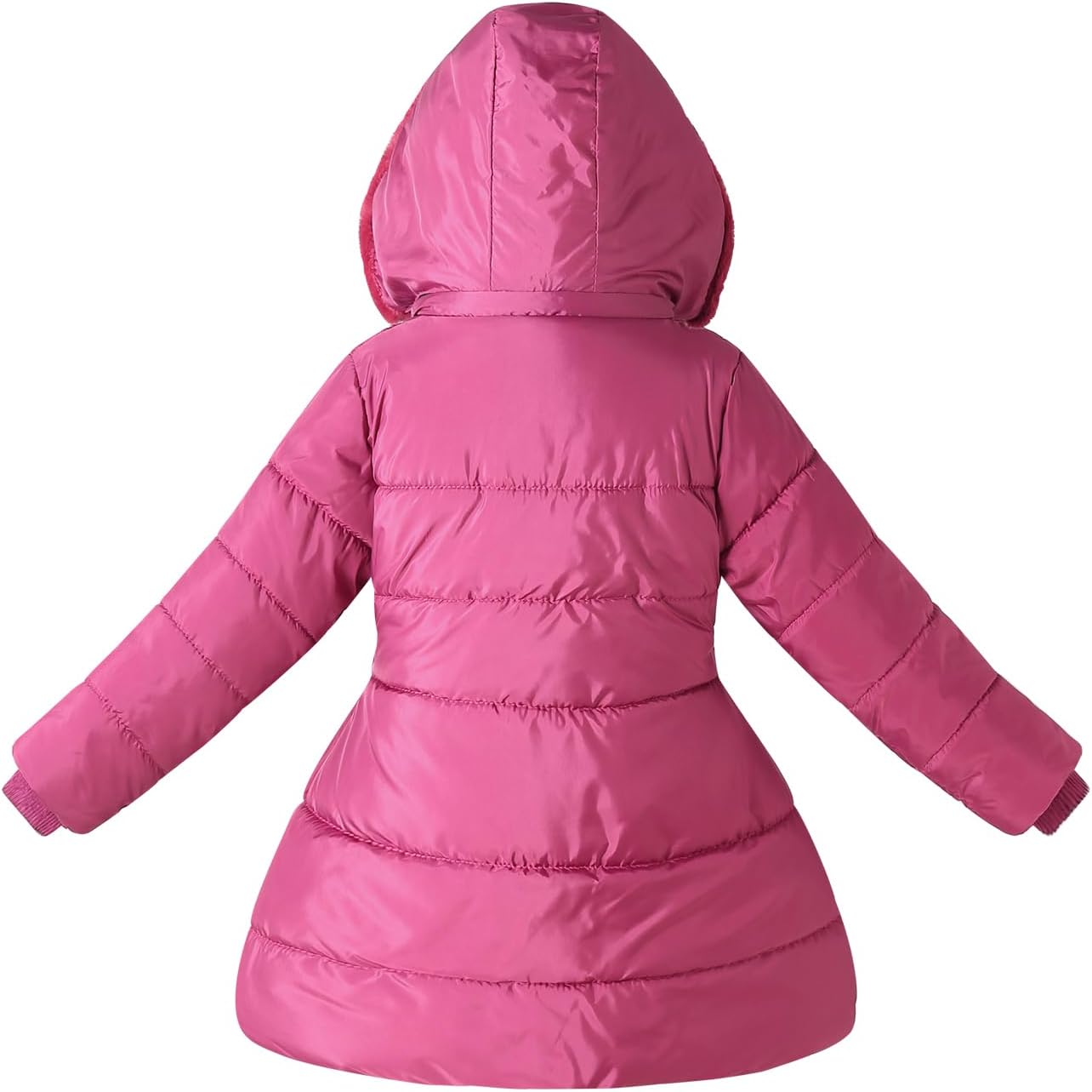 Girls Fleece Winter Jacket Coat with Hooded for 4-10 Years Cute Sherpa Lined Clothes - Image 2
